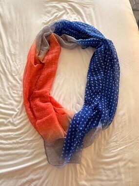 Blue and Orange Infinity Scarf